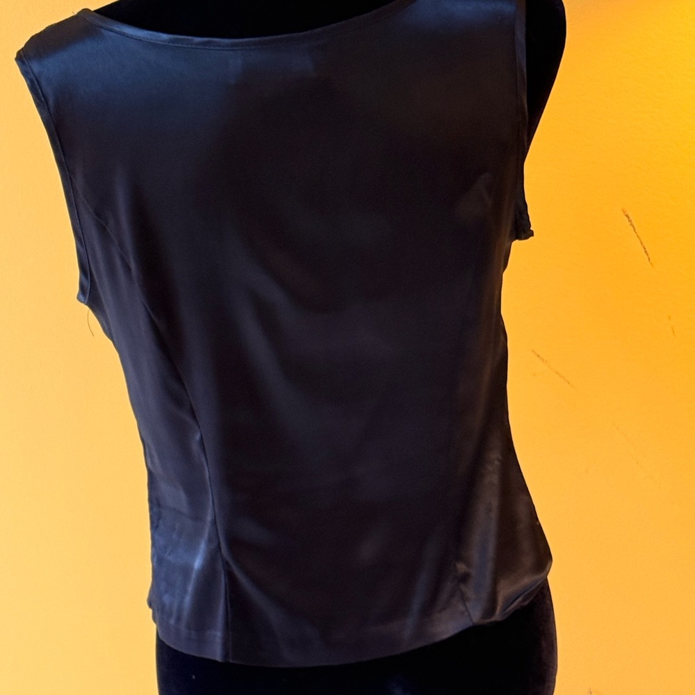 Cache Black Tank Top with Rhinestone Details - Picture 4 of 8